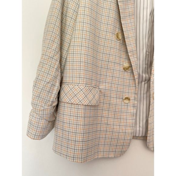 1. STATE Plaid Checkered Blazer Jacket Business Career Neutral Size XL NEW D10 - Picture 13 of 16